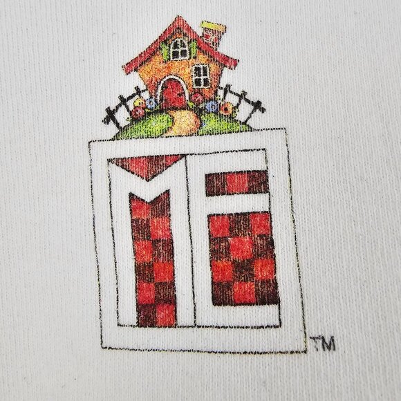 VTG 90s Hanes Sz M Mary Engelbreit Put Your Heart In It Sweatshirt Valentine Luv - Picture 5 of 13